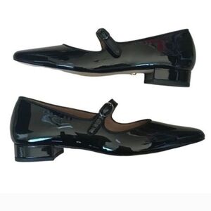 Alexa Chung Black Patent Leather Mary Jane Heeled Flats EU 39 (US 8 1/2)